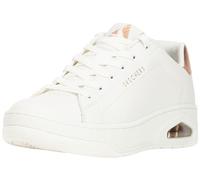 Skechers Estilo Cortejado Uno Court, Zapatillas de Deporte Mujer, Cuero Blanco Oro Rosa Duraleather, 39 EU