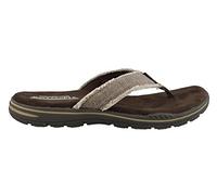 Skechers EVENTED ARVEN, Sandalias flip-flop para Hombre, Chocolate Canvas, 47.5 EU
