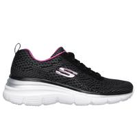 Skechers Fashion Fit - Bold Boundaries en Negro/Rosa Caliente, talla 37, Vegan