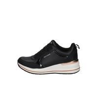 Skechers Fine Shine Billion 2 Mid con Cordones para Mujer, Borde Negro de Charol Duraleather, 38 EU