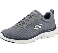 Skechers FLEX ADVANTAGE 4.0 PROVIDENCE, Zapatillas para Hombre, Grey Mesh/Pu/Navy Trim, 45 EU