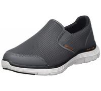 Skechers FLEX ADVANTAGE 4.0 TUSCAN, Zapatillas sin cordones para Hombre, Charcoal Mesh/Pu/Orange Trim, 41 EU