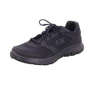 Skechers Flex Advantage 4.0, Zapatillas Hombre, Black Leather Mesh PU Black Trim, 41 EU