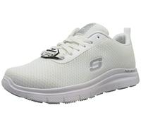 Skechers FLEX ADVANTAGE SR BENDON, Zapatillas para Hombre, White Mesh/Water And Stain Repellent Treatmen, 39 EU