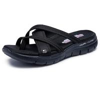 Skechers Flex Appeal 2.0-Arranque, Sandalias Deportivas Mujer, Negro/Negro, 38 EU