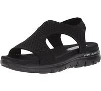 Skechers Flex Appeal 2.0-Deja VU, Sandalias Deportivas Mujer, Negro 01, 40 EU