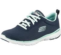 Skechers Flex Appeal 3.0 First Insight, Sneakers Mujer, Azul (Navy Mesh Aqua Trim), 37 EU