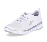 Skechers Flex Appeal 3.0 First Insight, Sneakers Mujer, Blanco (White Mesh Silver Trim), 41 EU