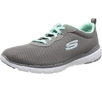 Skechers Flex Appeal 3.0 First Insight, Sneakers Mujer, Gris (Gray Mesh Mint Trim), 36.5 EU