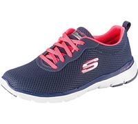 Skechers Flex Appeal 3.0 First Insight, Sneakers Mujer, Gris (Slate Mesh Pink Trim), 41 EU