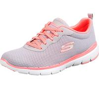 Skechers Flex Appeal 3.0 First Insight, Sneakers Mujer, Multicolor (Lt Gray Mesh Hot Pink Trim), 36 EU