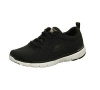 Skechers Flex Appeal 3.0 First Insight, Sneakers Mujer, Negro (Black Mesh White Trim), 37.5 EU