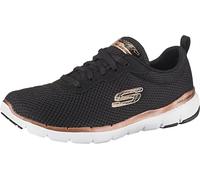 Skechers Zapatillas Flex Appeal 3.0 First Insight Mujer Negro (malla negra, detalle oro rosa) 41 EU