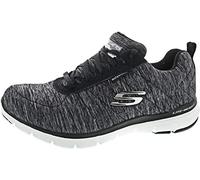 Skechers Flex Appeal 3.0 Jer'see - Tenis para Mujer, Negro, Gris, 37 EU