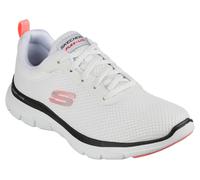 Skechers Flex Appeal 4.0 - Brilliant View en Blanco/Negro/Rosa, talla 40, Vegan