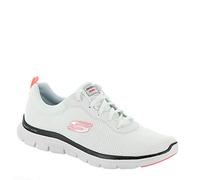 Skechers Flex Appeal 4.0 Brilliant View, Zapatillas Mujer, White Mesh Black Pink Trim, 37.5 EU