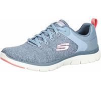 Skechers Flex Appeal 4.0 Brilliant View, Zapatillas Mujer, Slate Knit Mesh Pink Trim, 40 EU