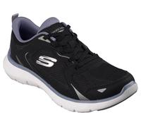 Skechers Flex Appeal 5.0 Retro Rush, Zapatillas Mujer, Black Duraleather/Mesh/Multi Trim, 37.5 EU