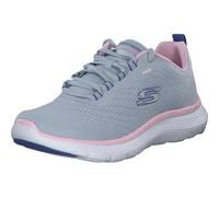 Skechers Flex Appeal 5.0, Zapatillas de Deporte Mujer, Malla Gris Azul Y Rosa, 37 EU