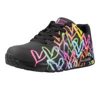 Skechers Uno Highlight Love, Zapatillas Mujer, Black/Multi, 37 EU