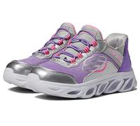 Skechers Flex Glide, Sneaker Niñas, Gray Lavender Synthetic Multi Trim, 32 EU