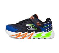 Skechers Flex-glow Bolt, Zapatos Deportivos Unisex niños, Black Synthetic Textile Blue Lime Ora, 35 EU