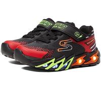 Skechers Flex-glow Bolt, Zapatos Deportivos Unisex niños, Black Synthetic Textile Red Orange Ye, 27 EU