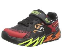 Skechers Flex-glow Bolt, Zapatos Deportivos Unisex niños, Black Synthetic Textile Red Orange Ye, 33 EU