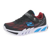 Skechers Flex-Glow Elite Vorlo, Zapatillas, Black Synthetic/Red & Blue Trim, 31 EU