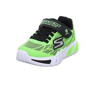 Skechers FLEX-GLOW ELITE VORLO, Zapatillas para Niños, Lime Synthetic & Black Trim, 34 EU