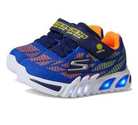 Skechers Flex-Glow Elite VorloSneaker para niño, Roal sintético con Ribete Naranja y Amarillo, 37 EU