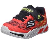 Skechers Flex-Glow Elite VorloSneaker para niño, Rojo sintético Negro Amarillo Ribete, 6 UK