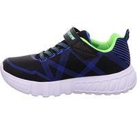 Skechers FLEX-GLOW, Zapatillas para Niños, Black Textile/ Synthetic/ Blue & Lime Trim, 36 EU