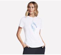 Skechers Floral Diamond Classic Crew camiseta en Blanca, talla 3XL