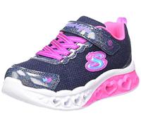 Skechers Flutter Heart Lights - Bring, Slip On Niñas, Navy Sparkle Mesh Multi Trim, 33 EU