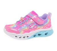 Skechers Flutter Heart Lights Groovy Swirl, Zapatos deportivos Niñas, Rosa (Hot Pink Sparkle Mesh/Lavender Trim), 31 EU