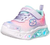 Skechers Flutter Heart Lights Simply Love, Zapatillas Niñas, Pink Synthetic Mesh, 33.5 EU