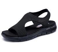 Skechers Flx Ap 2 DV Mujer Sandalias Casuales Planas Negro EUR 41