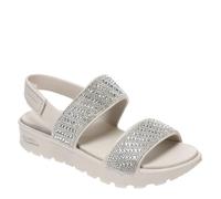 Skechers Foamies Arch Fit Footsteps con diamantes de imitación, Natural, 39 EU