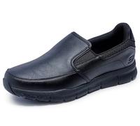 Skechers for Work Men's Nampa-Groton Food Service Shoe,black polyurethane,7 W US