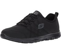 Skechers For Work Women's Ghenter Srelt Work Shoe, Black, 7.5 M US, Negro, 37.5 EU