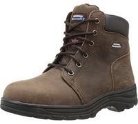 Skechers Para Work Women's Workshire Peril Steel Toe Boot, rojo y negro, 38.5 EU
