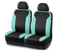 Skechers Fundas de asiento de espuma viscoelástica, fundas de cuero para asiento de coche, máxima comodidad y apoyo, compatibles con bolsas de aire, ajuste universal automotriz para la mayoría de SUV