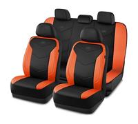 Skechers Fundas de asiento de espuma viscoelástica, fundas de cuero para asiento de coche, máxima comodidad y apoyo, juego completo compatible con bolsas de aire, ajuste universal automotriz para la
