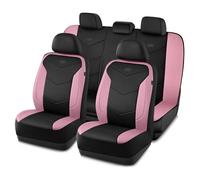 Skechers Fundas de asiento de espuma viscoelástica, fundas de cuero para asiento de coche, máxima comodidad y apoyo, juego completo compatible con bolsas de aire, ajuste universal automotriz para la