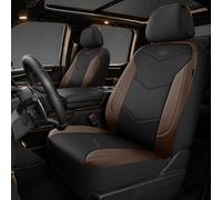 Skechers Fundas de asiento de espuma viscoelástica, fundas de cuero para asiento de coche, máxima comodidad y apoyo, compatibles con bolsas de aire, ajuste universal automotriz para la mayoría de SUV