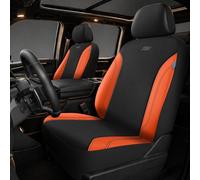 Skechers Fundas de asiento de trabajo, fundas de cuero para asiento de coche, 5 veces más fuertes, cincha integrada, funda de asiento delantero de tela Oxford, compatible con bolsa de aire, comodidad
