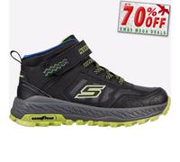 Skechers Fusible Pisar Júnior Niños Trekor Memoria Espuma Botas Exterior Negro