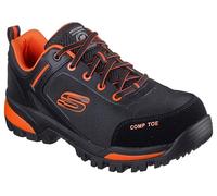 Skechers Galton Pending - Botas de construcción para Hombre, Color Negro/Naranja, Talla 7, Naranja Negro, 41 EU