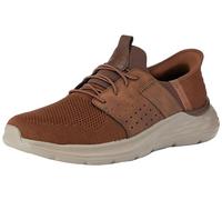 Skechers Garner-Newick 210803, Sin Cordones Hombre, Dark Brown Textile/Synthetic, 42.5 EU